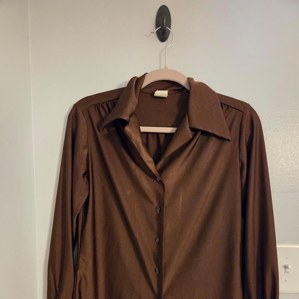 Montgomery-ward Women's Brown Blouse